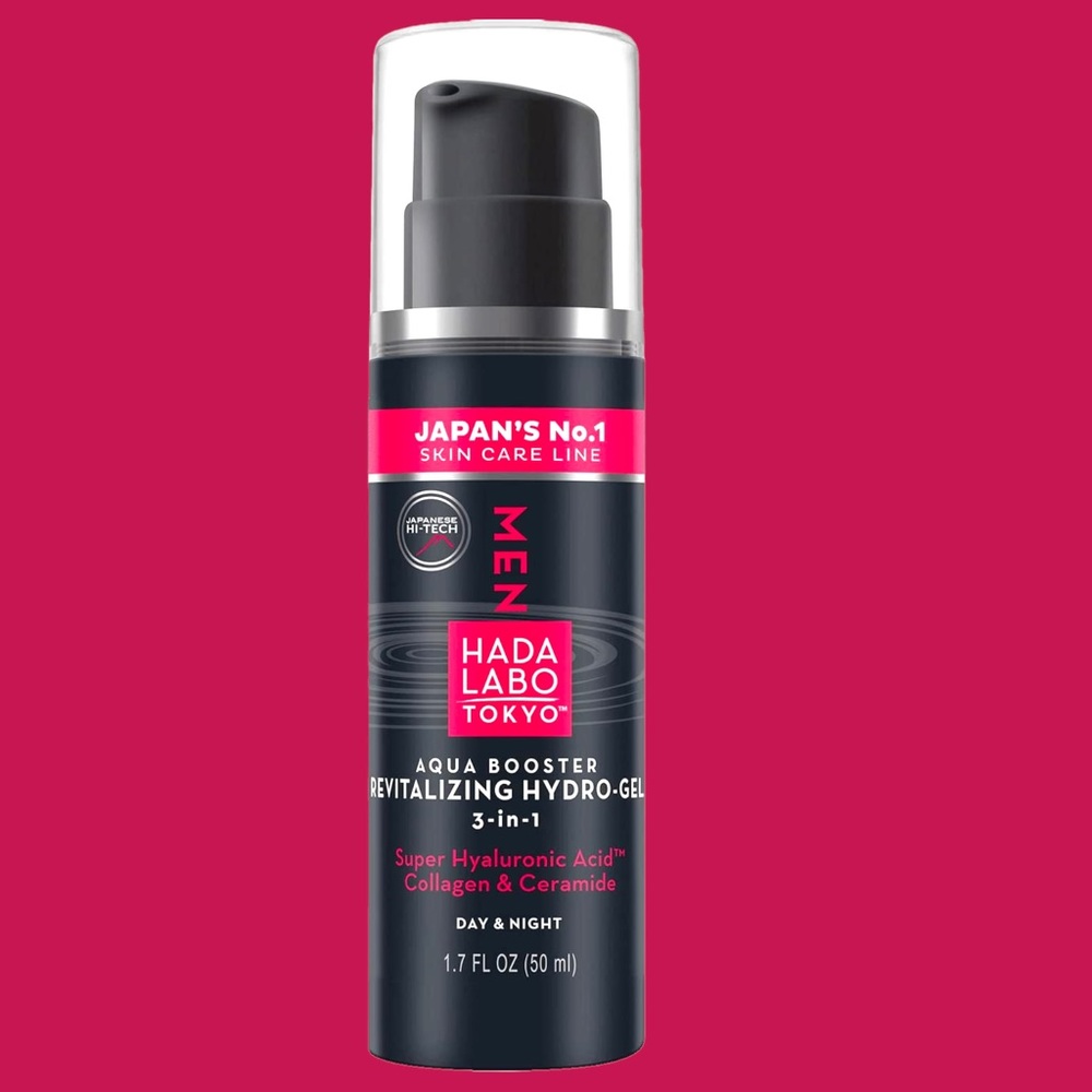 Hada Labo Tokyo Men Aqua Booster Revitalizing Hydro Gel 3 in 1, 1.7 Fl Oz. NWT.